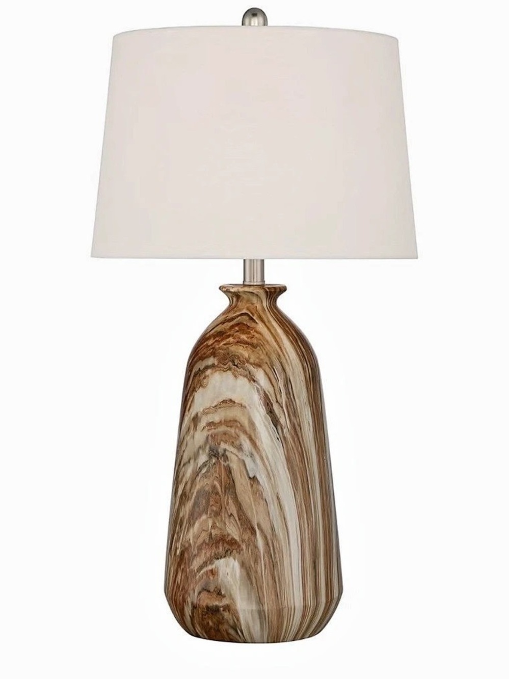 Possini Euro Design Carlton Brown Faux Marble Table Lamp Marbled Table Lamp in -